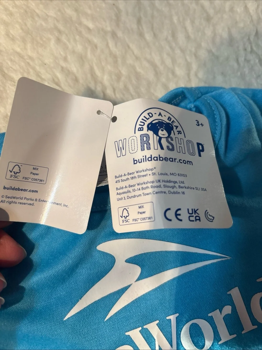 Build A Bear Seaworld Clothing Lot T shirts and Orca Hat New With Tags